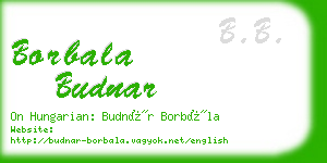 borbala budnar business card